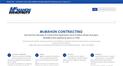 Desktop Screenshot of mcmahoncontracting.com