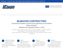 Tablet Screenshot of mcmahoncontracting.com